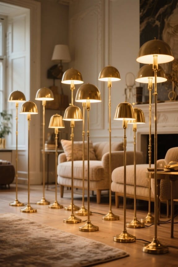 brass finish floor lamps
