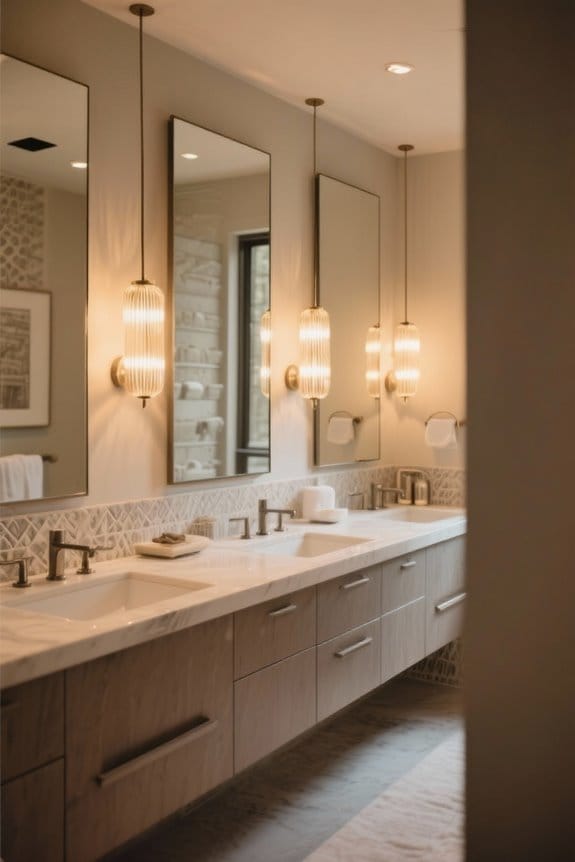 bright bathroom vanities with lights