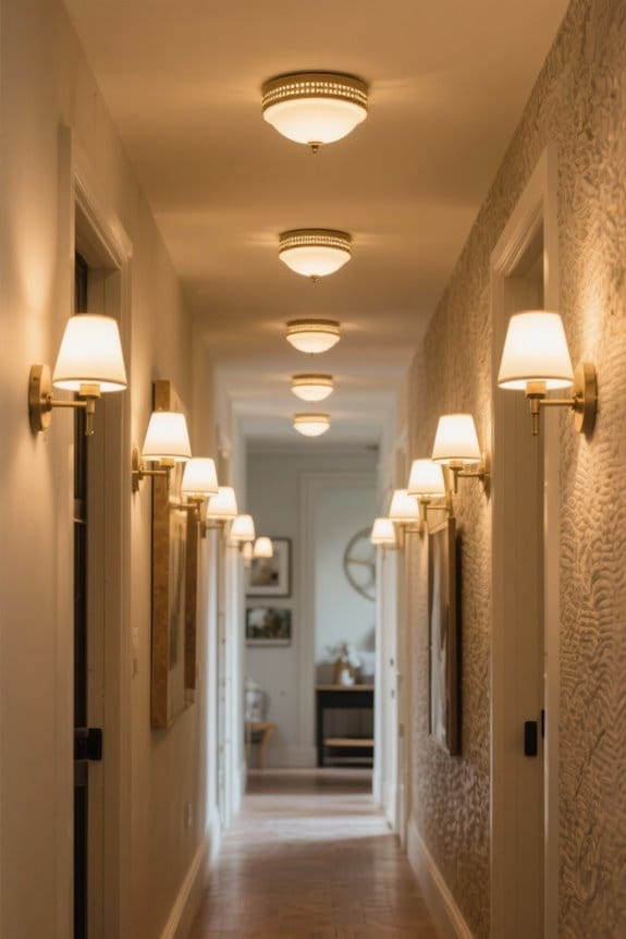 bright hallway flush mounts