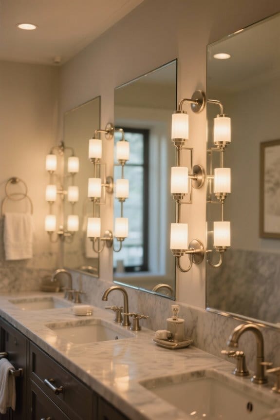 brushed nickel bathroom lighting