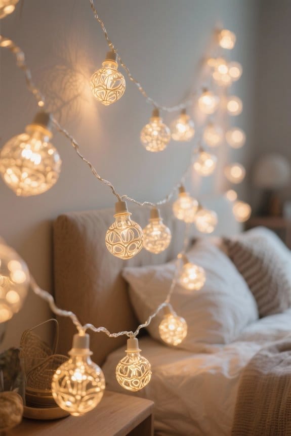 choosing bedroom string lights