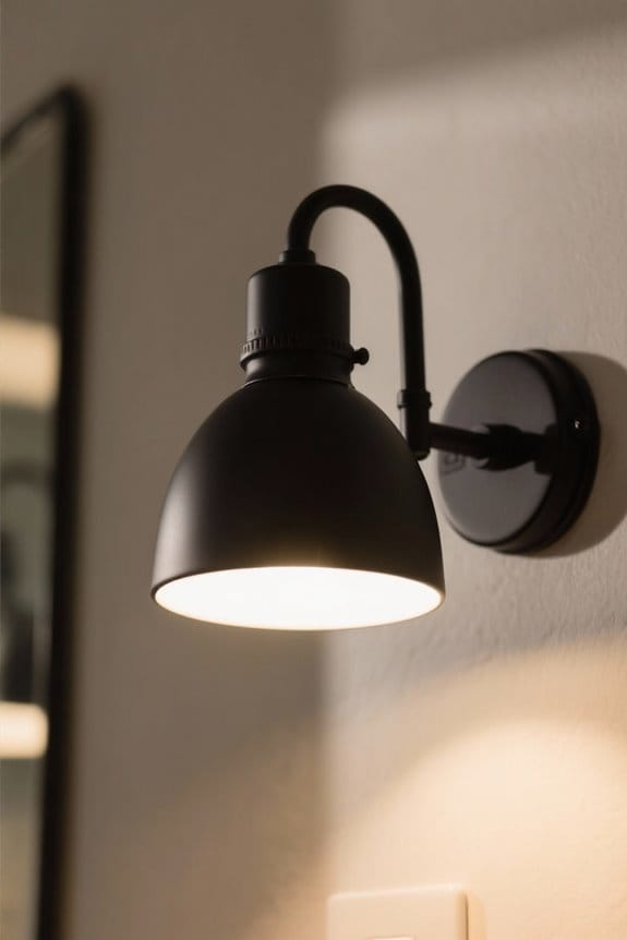 choosing matte black vanity lights