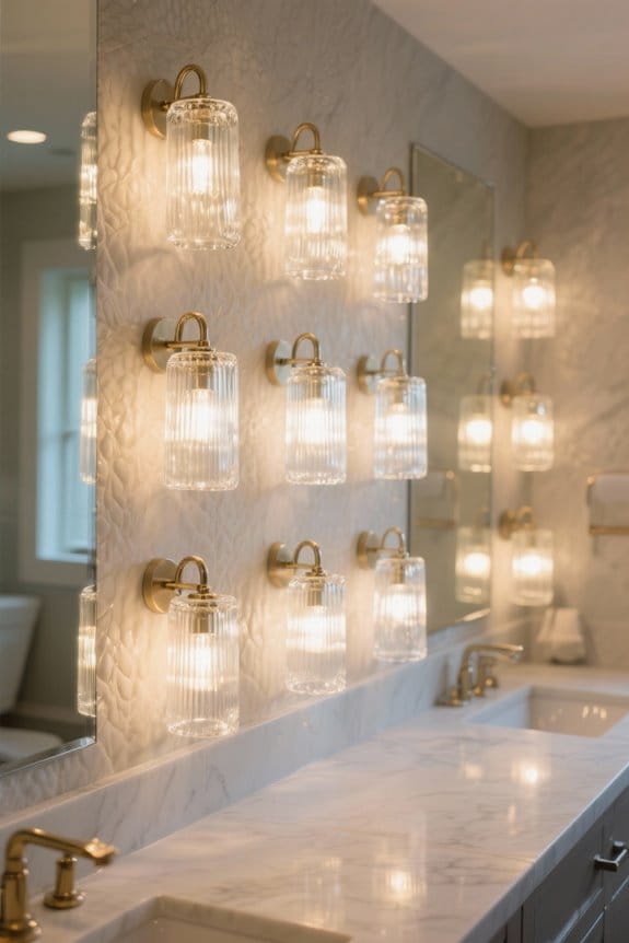 clear glass vanity lighting