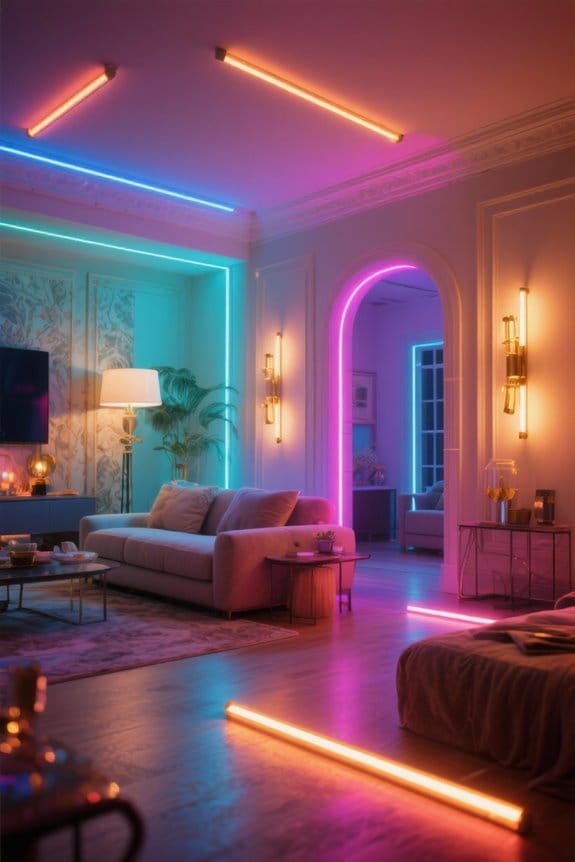 colorful rgb strip lights