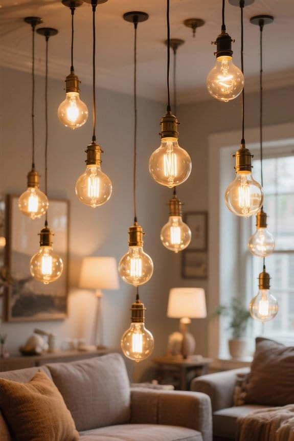 cozy warm edison bulbs
