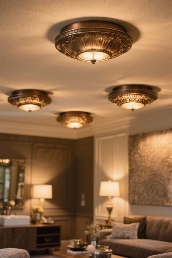 elegant bronze flush fixtures