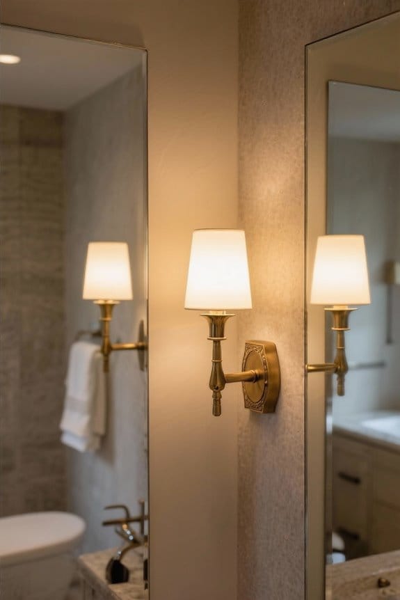elegant hardwired bathroom lighting