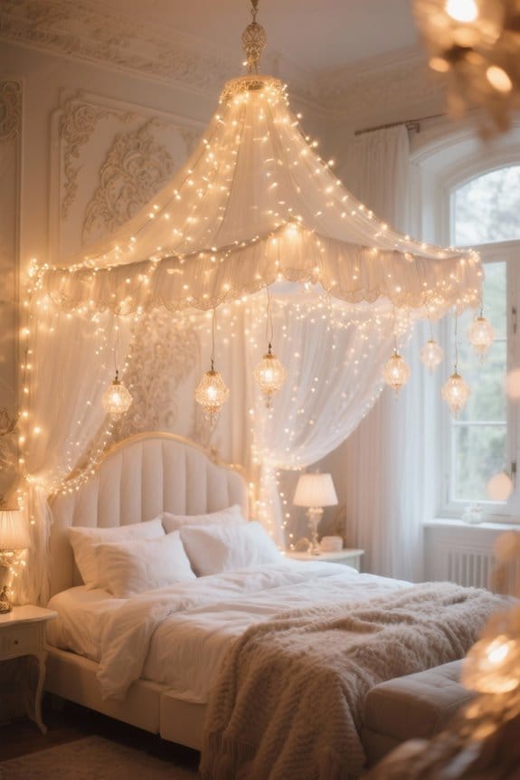 fairy lights bedroom makeover ideas