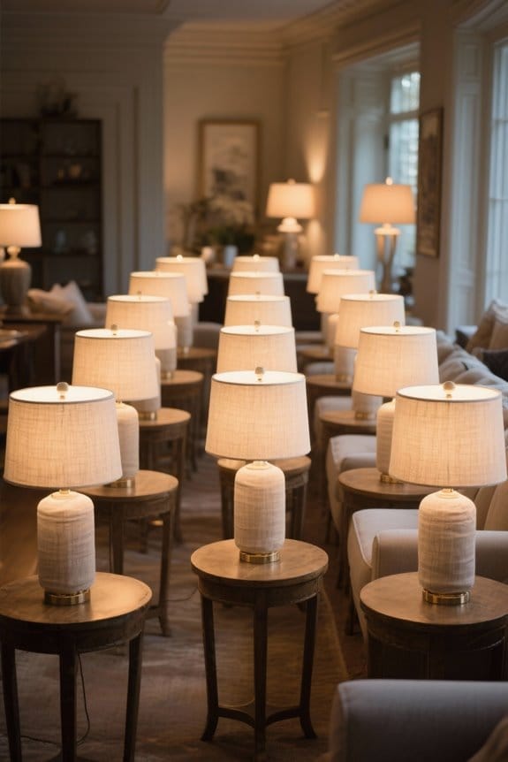 linen shade table lamps