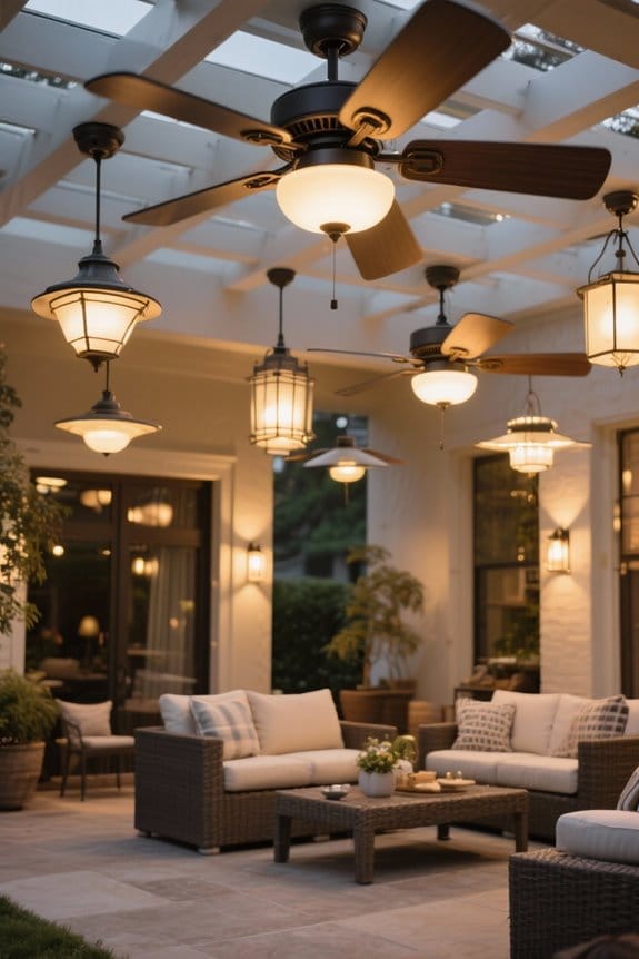 outdoor ceiling fan lights