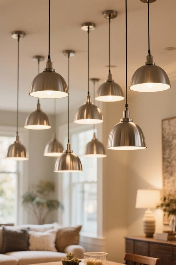 stylish brushed nickel lighting