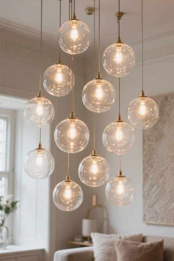 stylish clear globe lighting