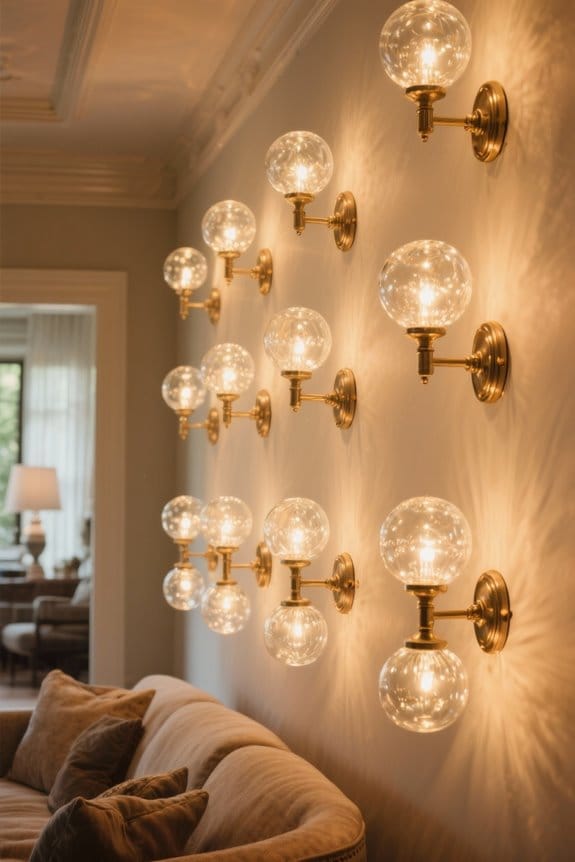stylish glass globe sconces