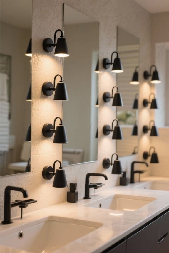 stylish matte black lighting