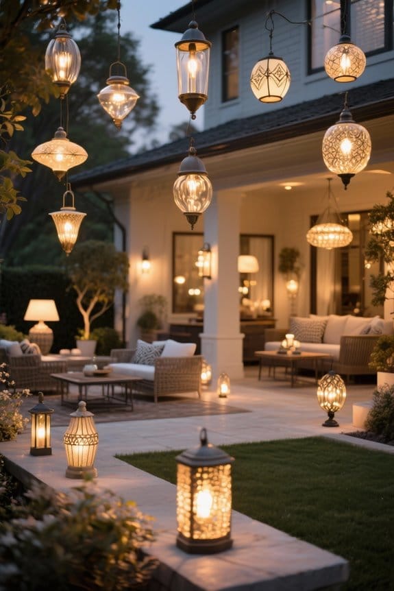 stylish outdoor patio illumination