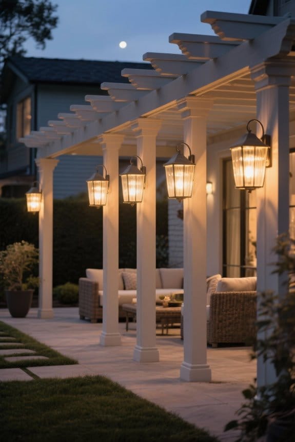 stylish outdoor pergola lighting
