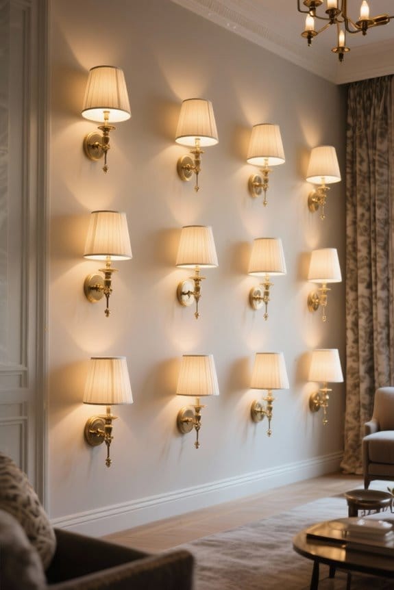 stylish wall sconces with shades