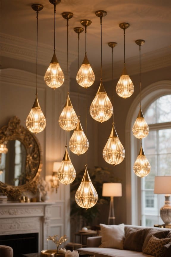 teardrop pendant lights collection