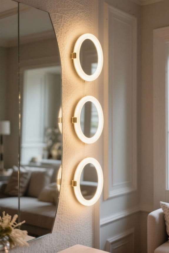 top led mirror lights