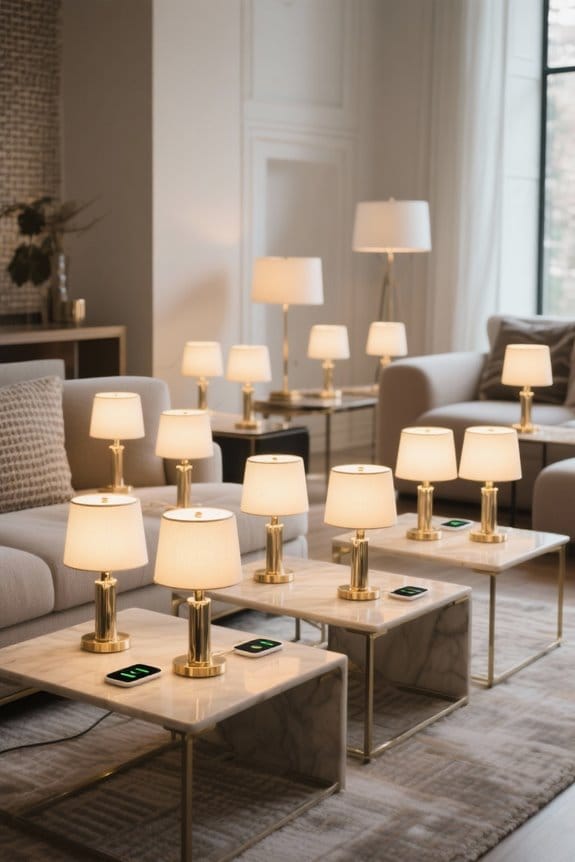 wireless charging table lamps